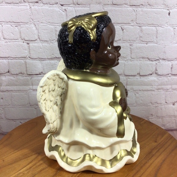 Vintage Jay Import Black Americana Angel Cookie Jar - Picture 2 of 15